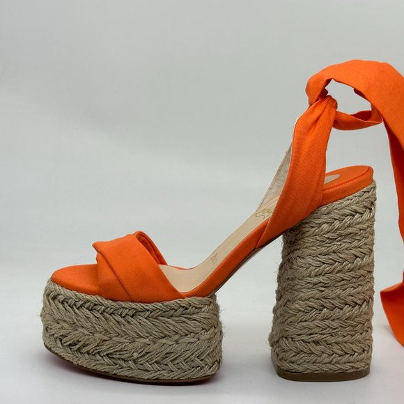 Christian Louboutin MARIZA DU DESERT Platform Heels Espadrille Sandal Shoes - Picture 3 of 14